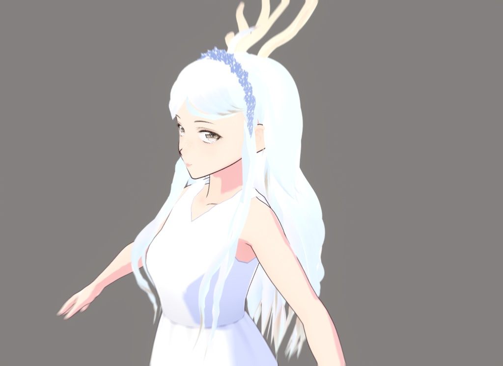 Reindeer theme long hair preset (textures and bones included) - VRoid