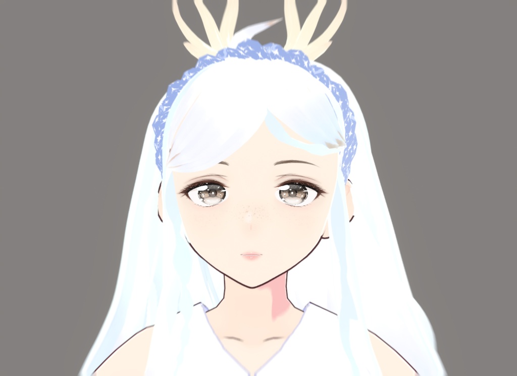 Reindeer theme long hair preset (textures and bones included) - VRoid