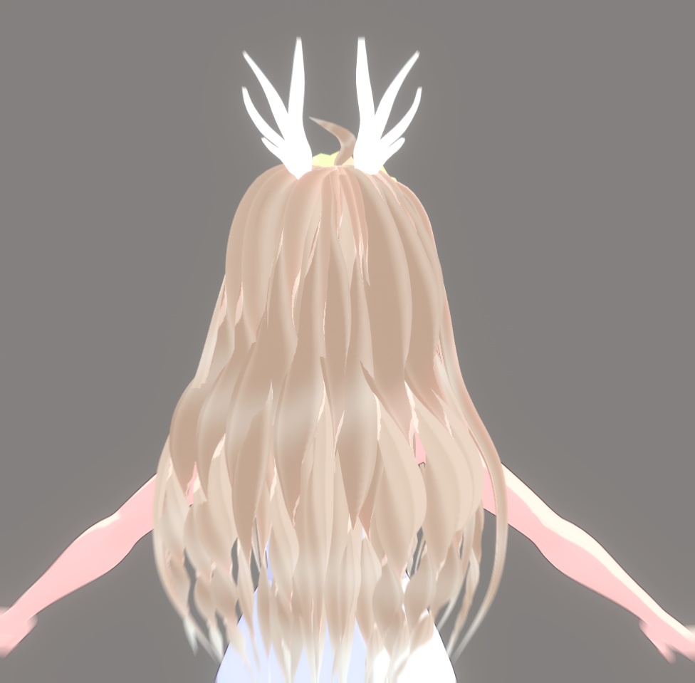 Reindeer theme long hair preset (textures and bones included) - VRoid