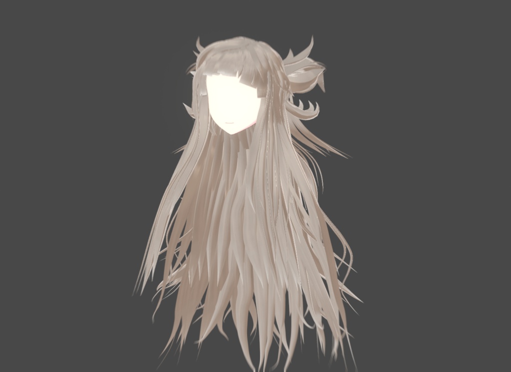[Vroid] Rebel long hair preset (+texture and hair bounce setting)