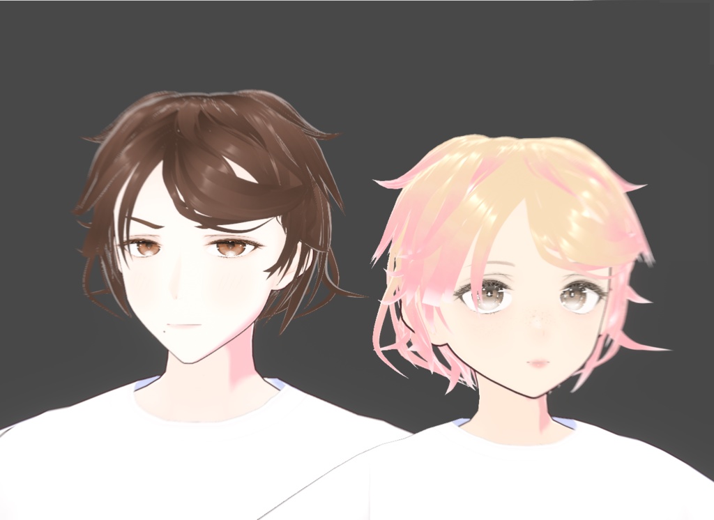 Sweet short hairstyle (textures and hair bounce setting included) - VRoid