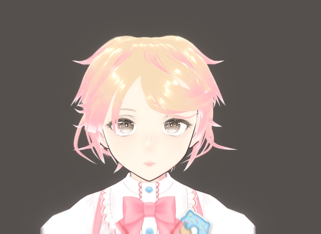 Sweet short hairstyle (textures and hair bounce setting included) - VRoid