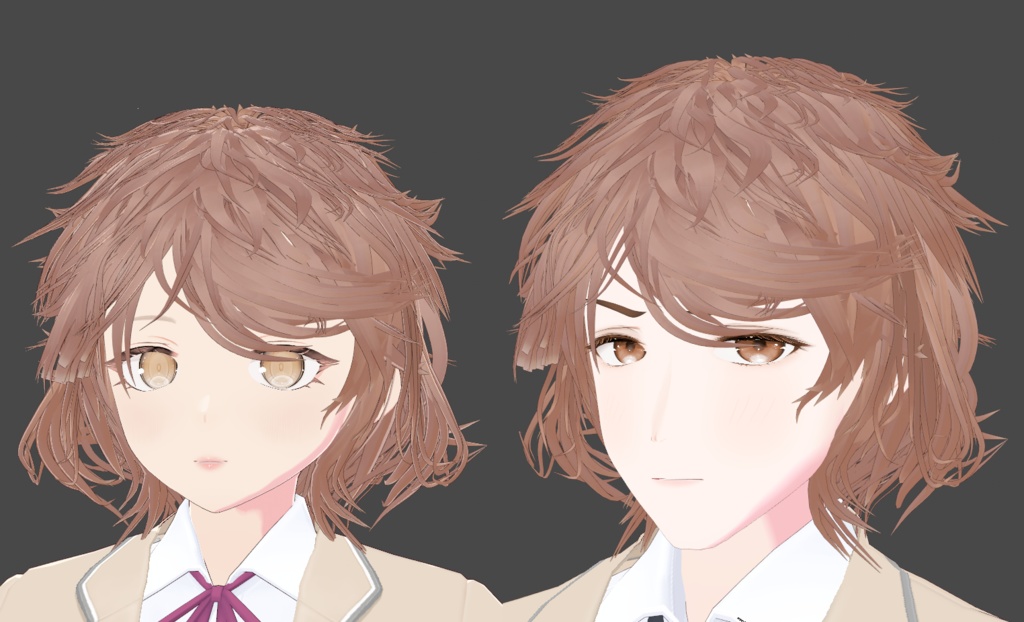 [VRoid] Sweet short hairstyle Preset REWORK UPDATED