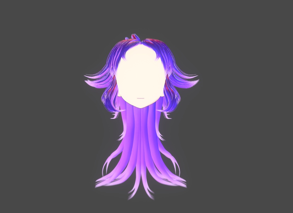 Evil mermaid Harstyle (texture and hair bounce setting included) - VRoid