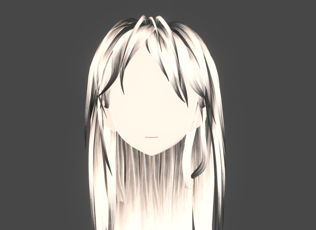 [Vroid] Gothic long hair preset (+texture and hair bounce setting)
