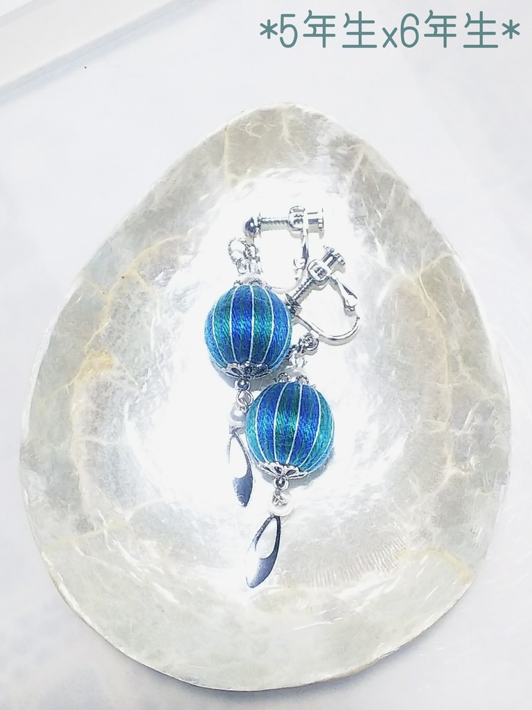 忍たま*バイカラー巻き玉イヤリング・ピアス