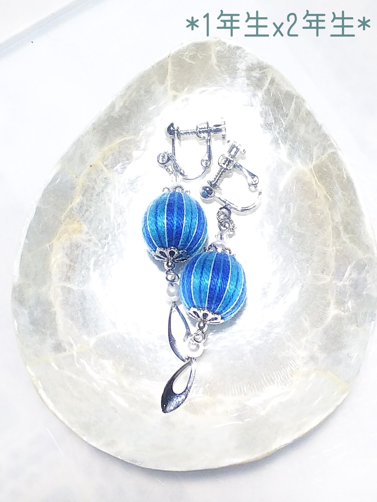 忍たま*バイカラー巻き玉イヤリング・ピアス