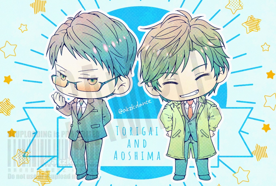 鳥青ポストカード(2枚組)