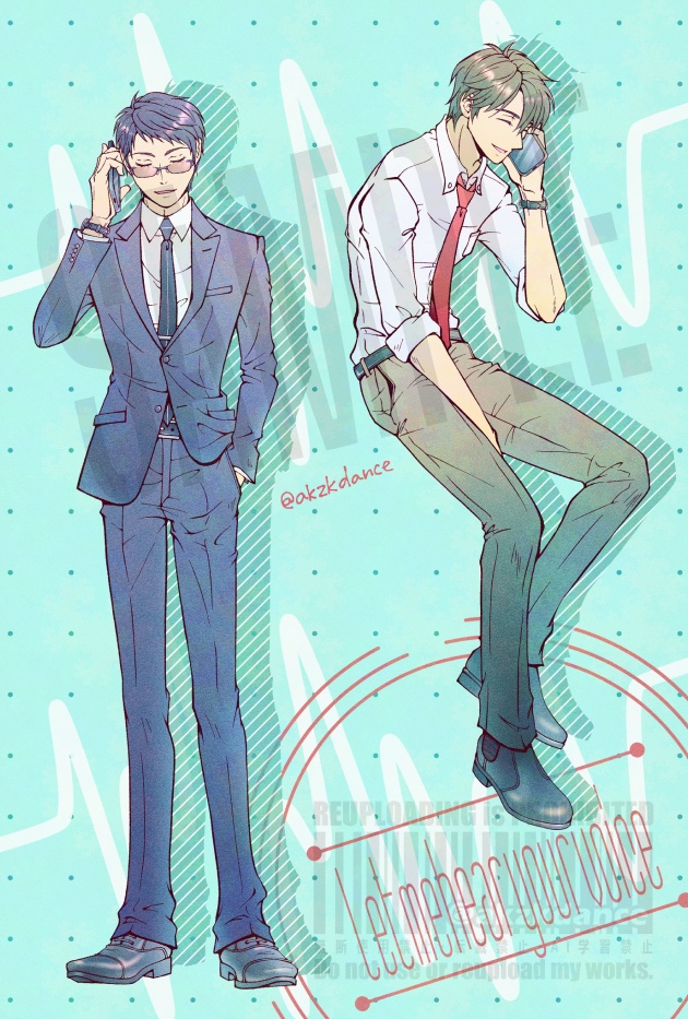 鳥青ポストカード(2枚組)