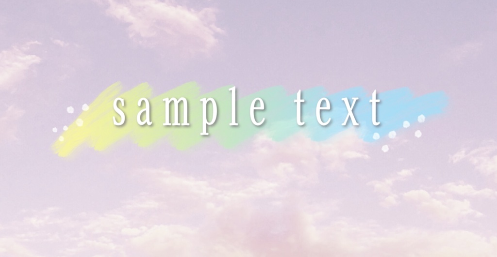 【.mogrt素材】水彩風タイトルセット