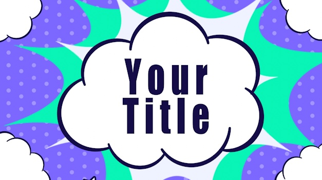 【Prテンプレ】ポップなアメコミ風タイトルトランジション(.mogrt)