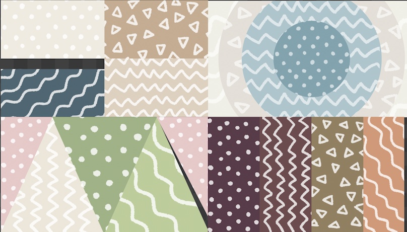 【Prテンプレ】手書きパッチワーク風トランジション4タイプ(.mogrt)