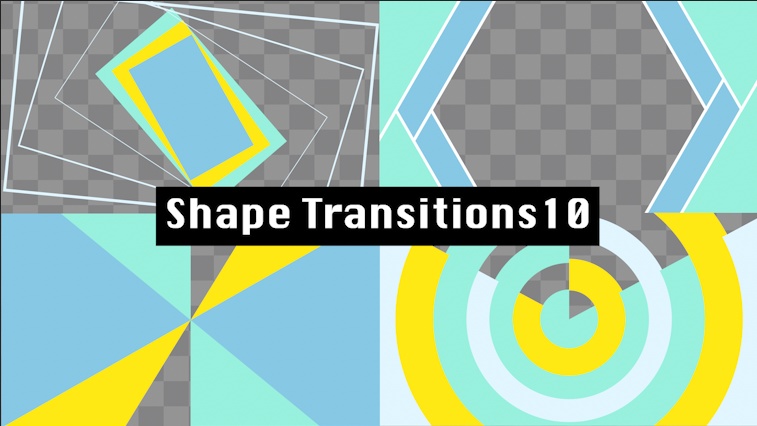 【Prテンプレ】ポップなトランジションセット10Type(.mogrt)