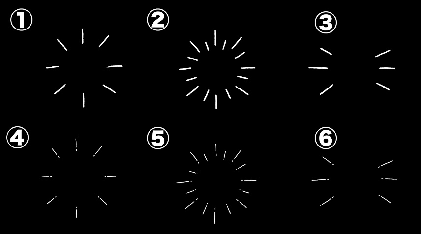 【GIF・連番PNG・AEP】6種類の手書きの花火アニメーション素材