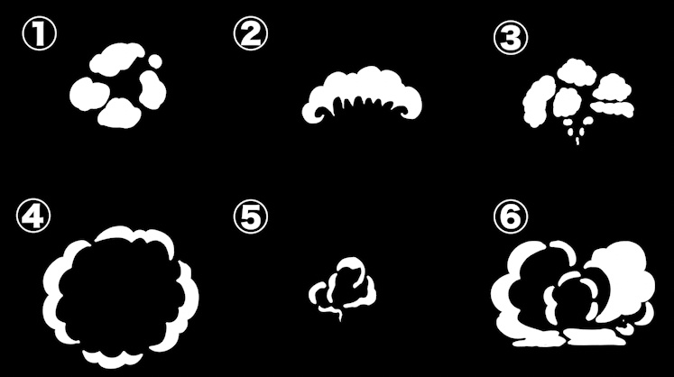 【GIF・連番PNG・AEP】6種類の手書き煙アニメーション素材