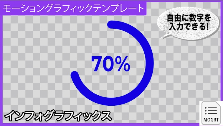 【Prテンプレ】インフォグラフィックスのグラフテンプレート(.mogrt)