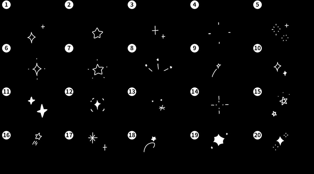 【Prテンプレ】手書きキラキラアニメーションパック(.mogrt)