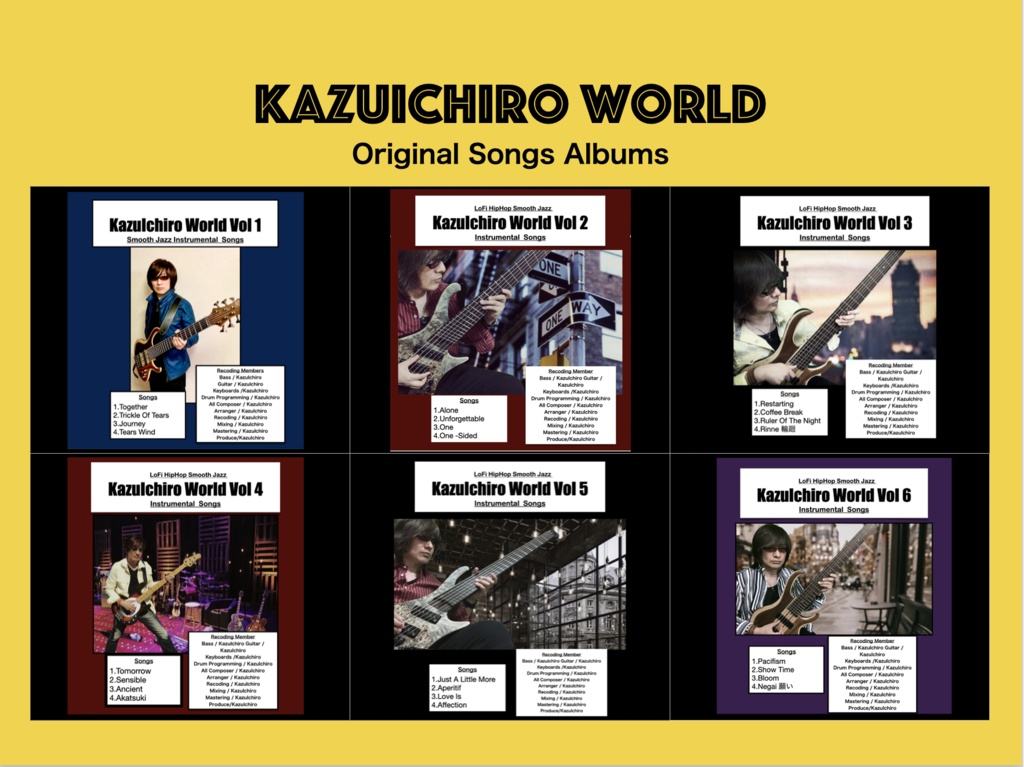 KazuIchiro World Albums Vol.123456 Set !!