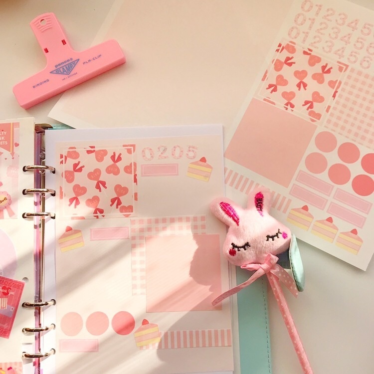 手帳アイテム-pink-