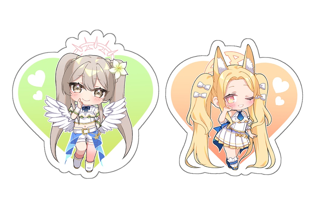 ハートアクリルキーホルダー