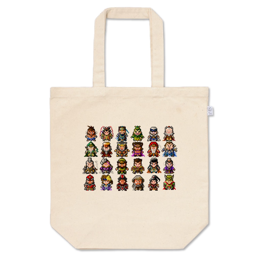 さんパズ武将ドット絵　トートバッグ（Ｍ）