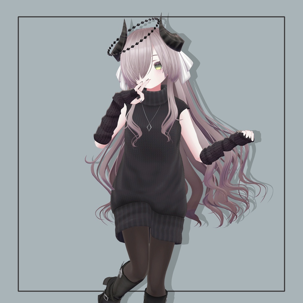 【MA対応/Free】12アバター対応 Knit Arm Cover【VRChat想定】 #marblepouch