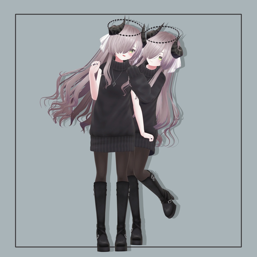 【MA対応/Free】12アバター対応 Knit Arm Cover【VRChat想定】 #marblepouch