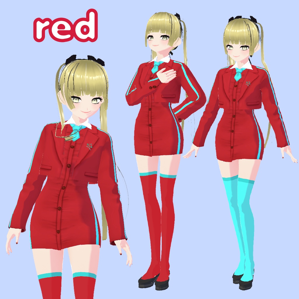 【Vroid】9種類スーツセット,ユニフォーム, 個別購入可能, 9 types of suits Uniform