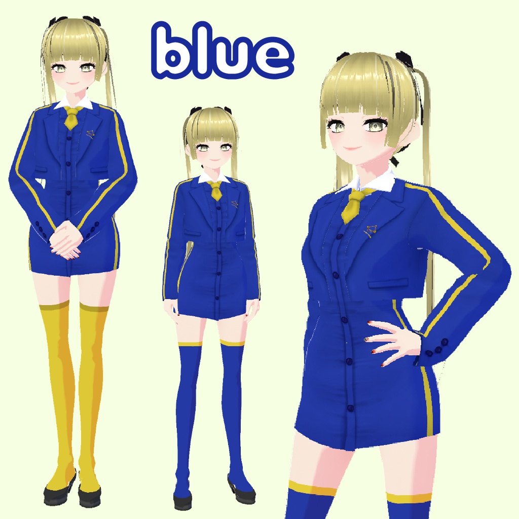 【Vroid】9種類スーツセット,ユニフォーム, 個別購入可能, 9 types of suits Uniform