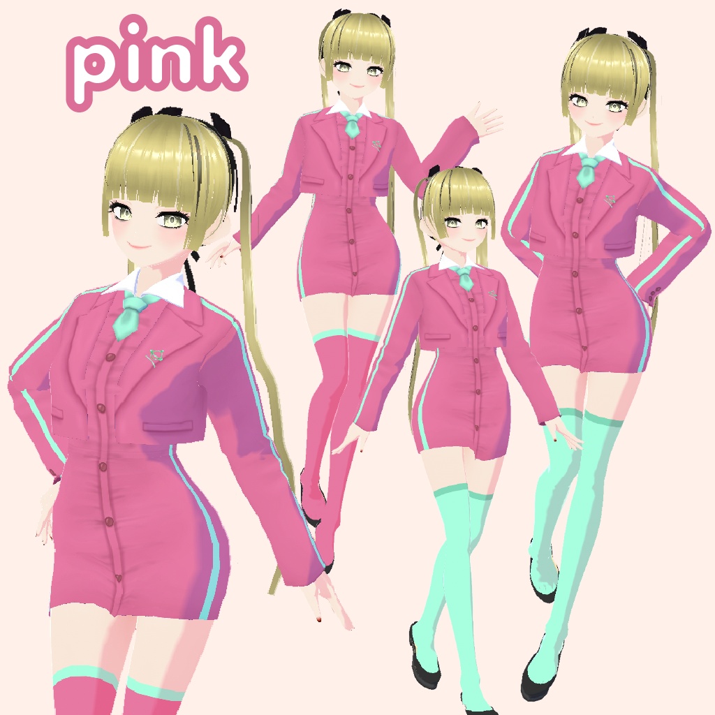 【Vroid】9種類スーツセット,ユニフォーム, 個別購入可能, 9 types of suits Uniform