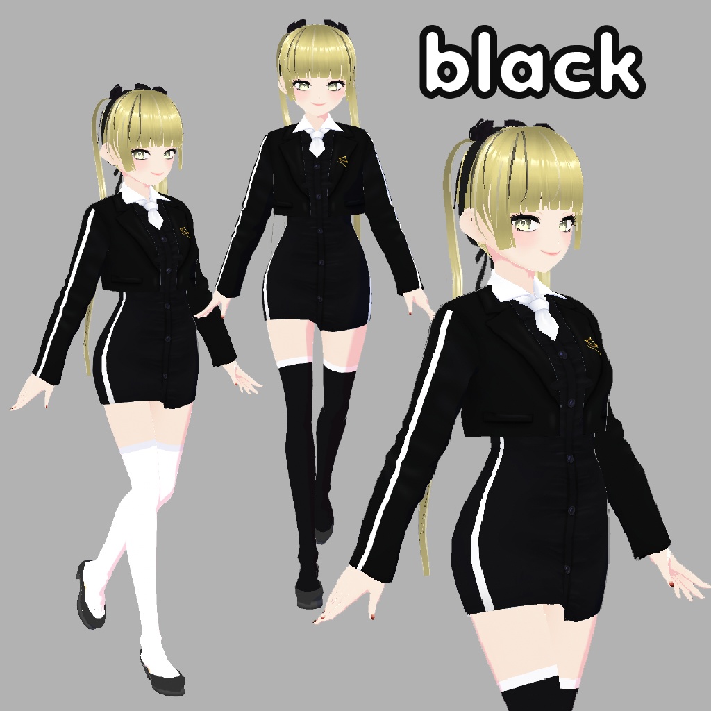 【Vroid】9種類スーツセット,ユニフォーム, 個別購入可能, 9 types of suits Uniform