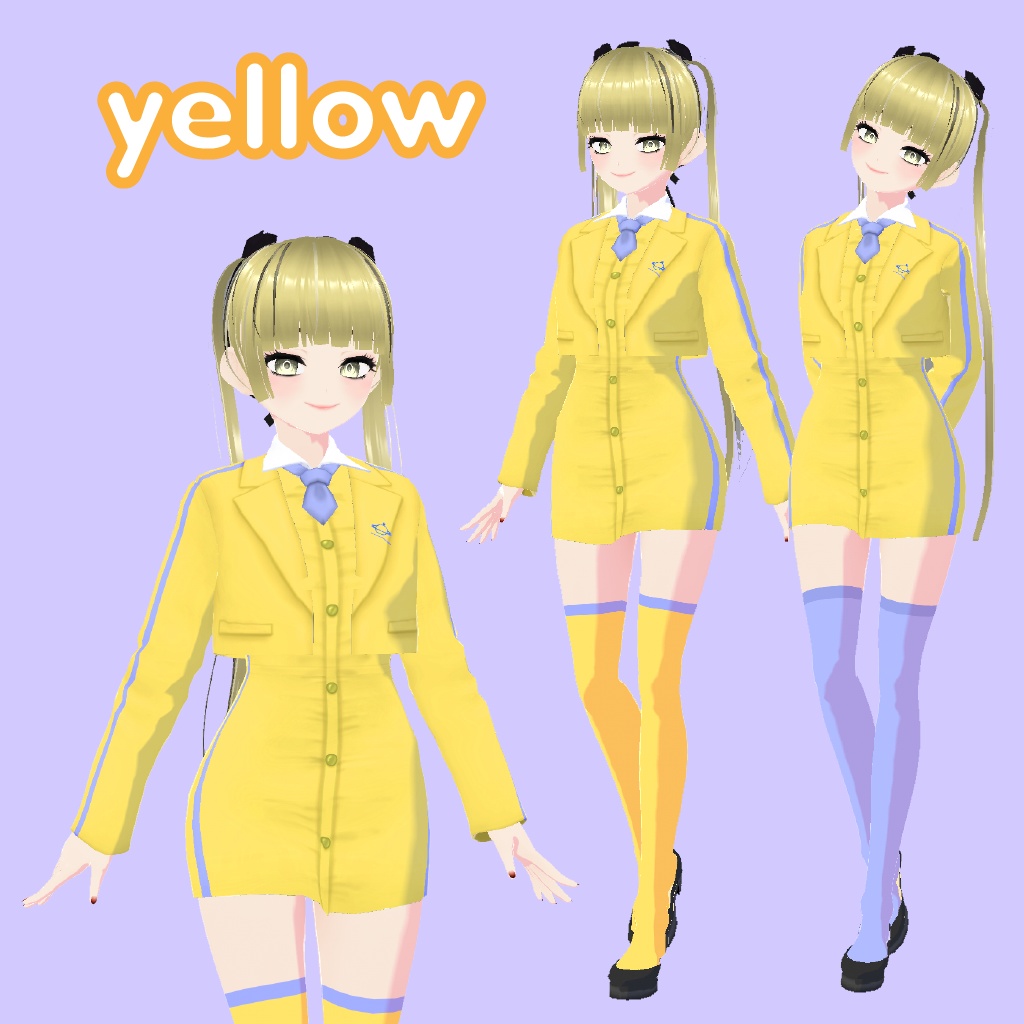 【Vroid】9種類スーツセット,ユニフォーム, 個別購入可能, 9 types of suits Uniform