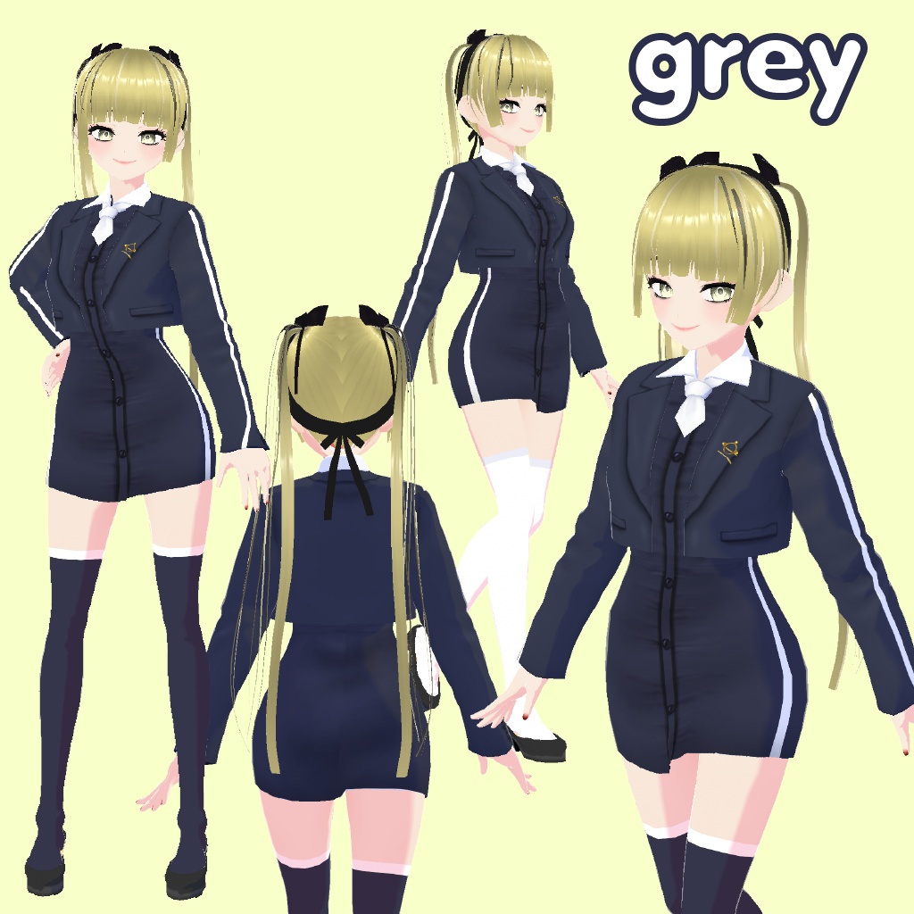 【Vroid】9種類スーツセット,ユニフォーム, 個別購入可能, 9 types of suits Uniform
