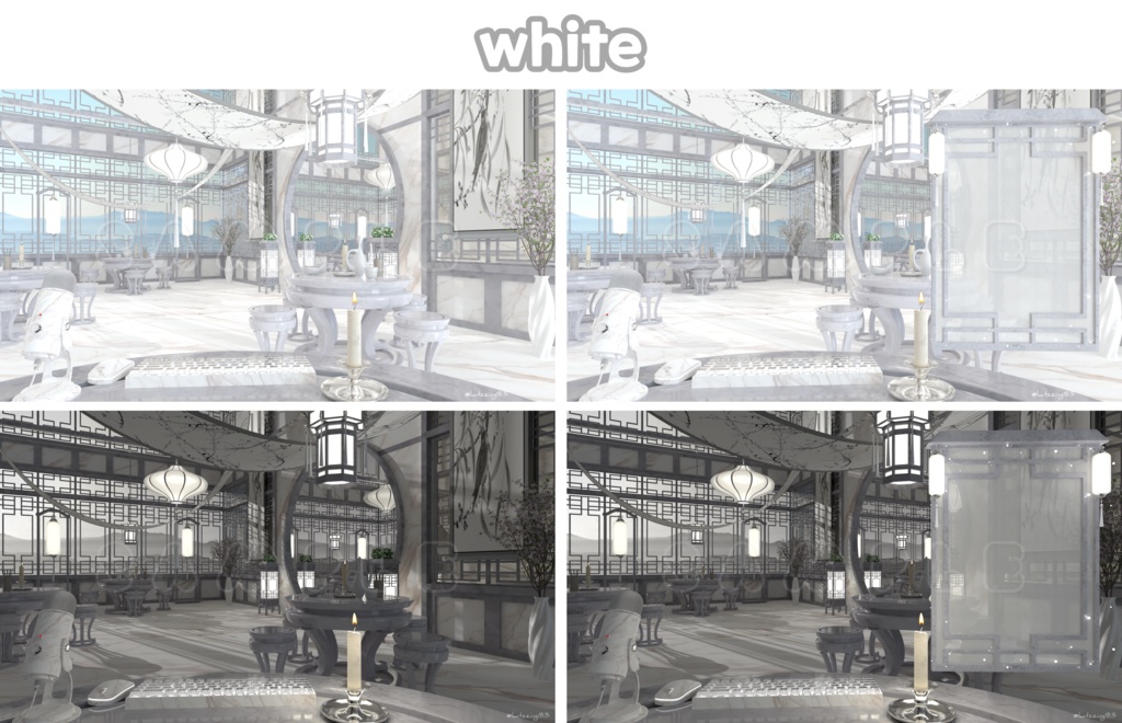 【配信素材】(14color)Vtuber room Oriental style room set up assets 【Vtuber向け】 Live streaming vtuber background / 동양풍 배경