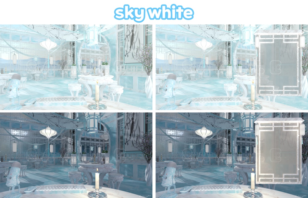 【配信素材】(14color)Vtuber room Oriental style room set up assets 【Vtuber向け】 Live streaming vtuber background / 동양풍 배경