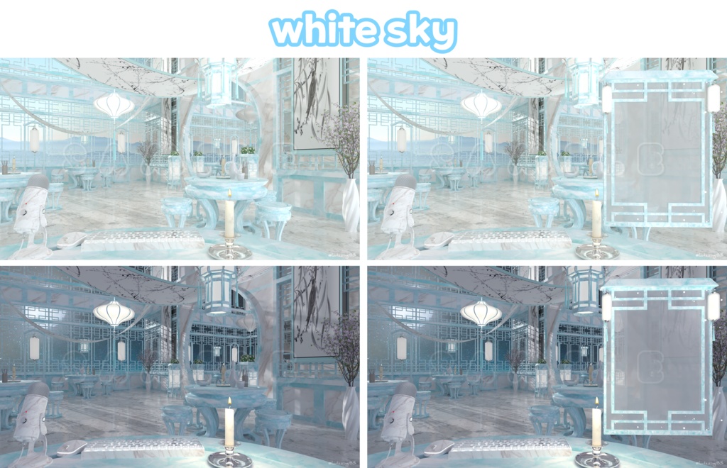 【配信素材】(14color)Vtuber room Oriental style room set up assets 【Vtuber向け】 Live streaming vtuber background / 동양풍 배경