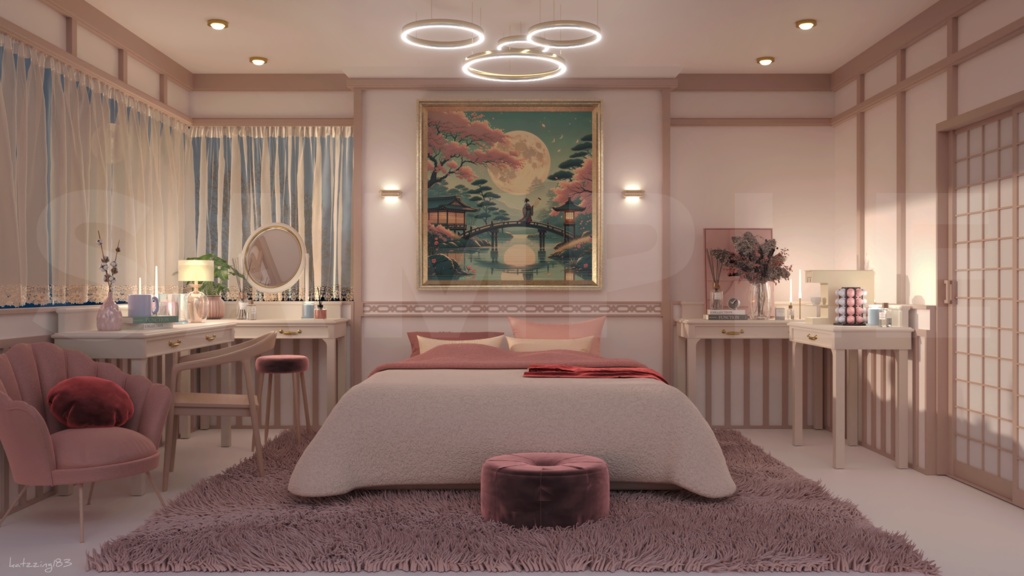 【配信素材】 girl's room 4k vtuber Live streaming background 【Vtuber向け】