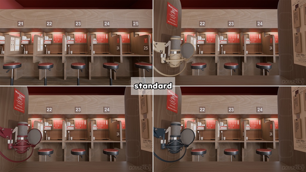 【配信素材】Ramen Shop (standard / night / neon) VTuber Live Streaming Background【Vtuber向け】