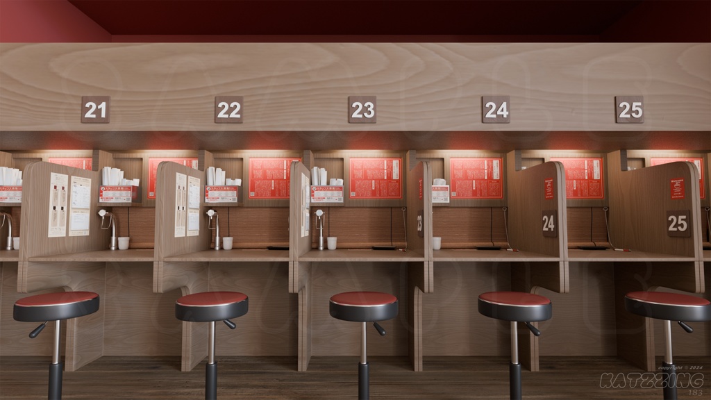 【配信素材】Ramen Shop (standard / night / neon) VTuber Live Streaming Background【Vtuber向け】