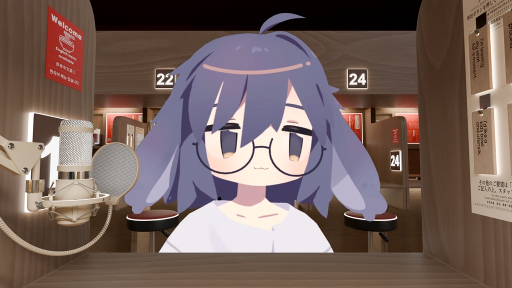 【配信素材】Ramen Shop (standard / night / neon) VTuber Live Streaming Background【Vtuber向け】