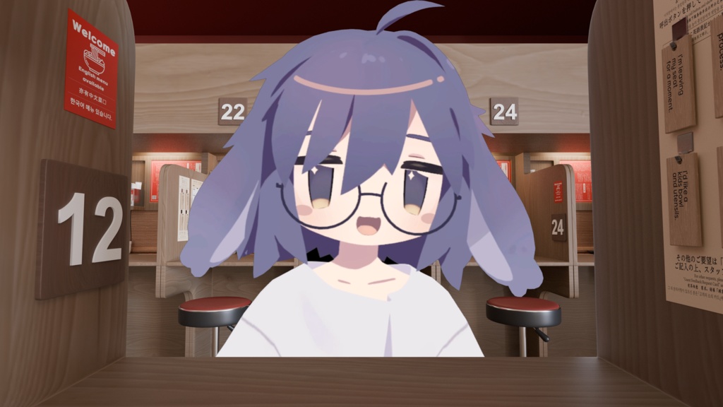 【配信素材】Ramen Shop (standard / night / neon) VTuber Live Streaming Background【Vtuber向け】