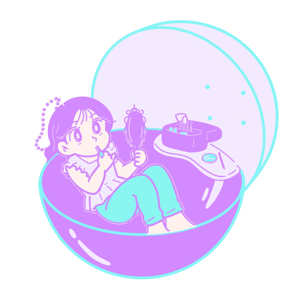 メイクアップ缶ミラー