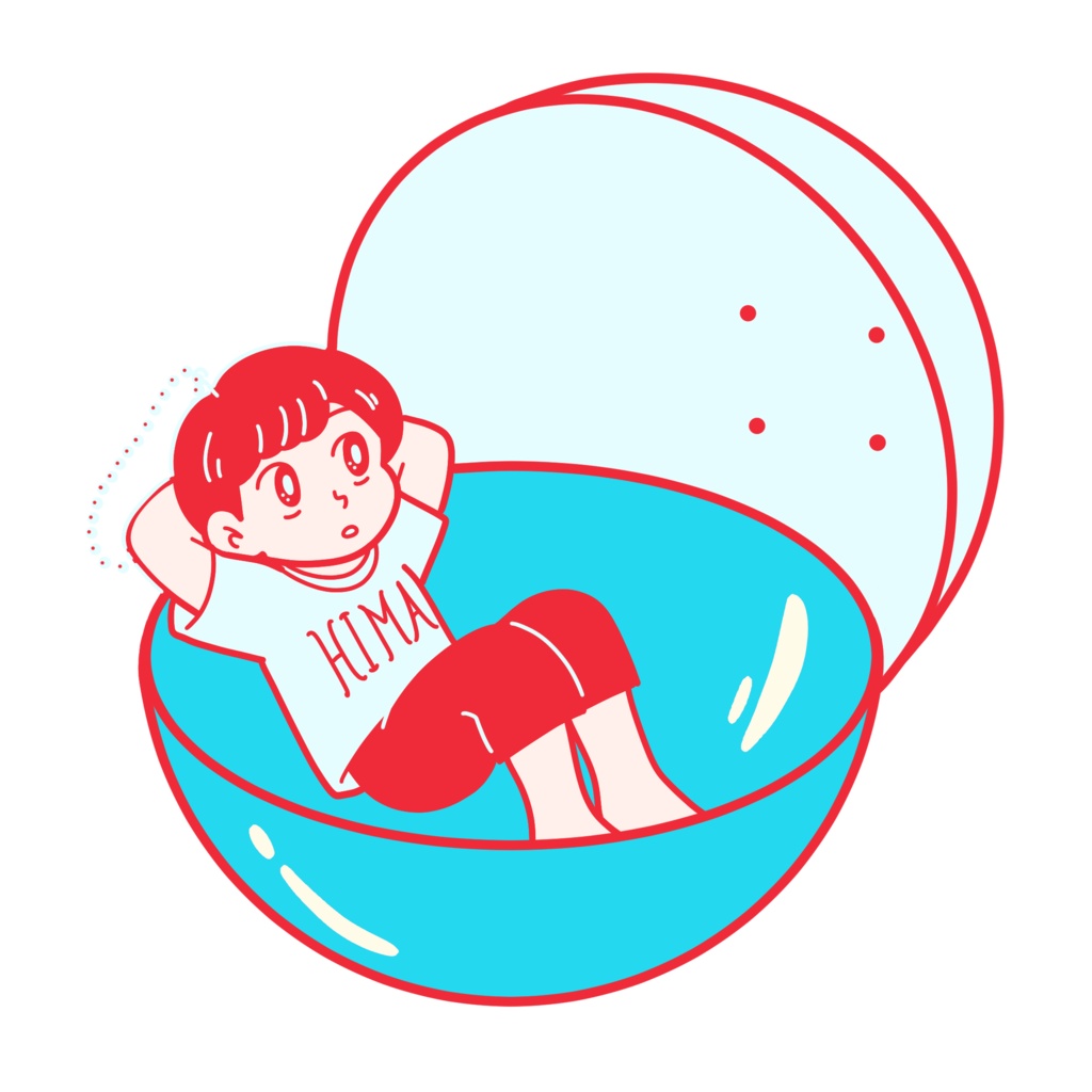 暇人イラストパーカー