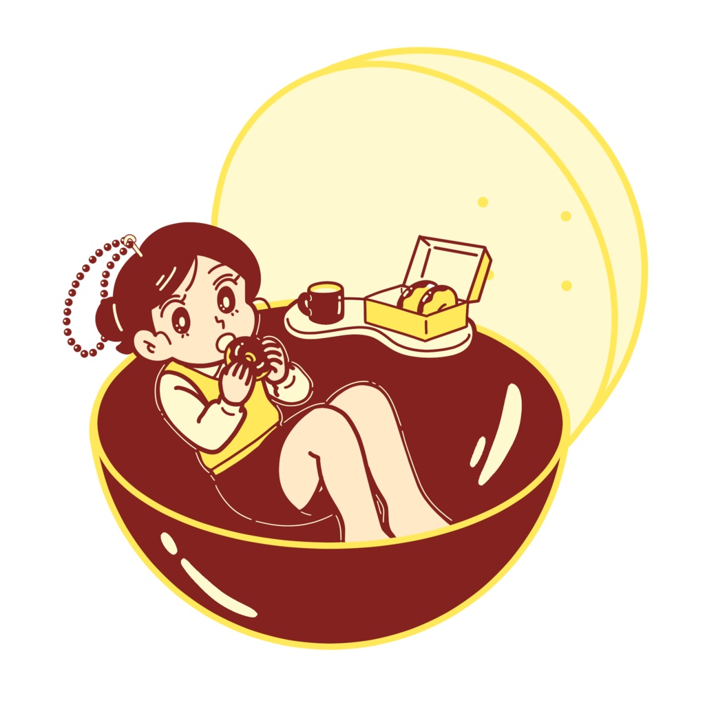 休憩中OLワンポイントトレーナー (ナチュラル)