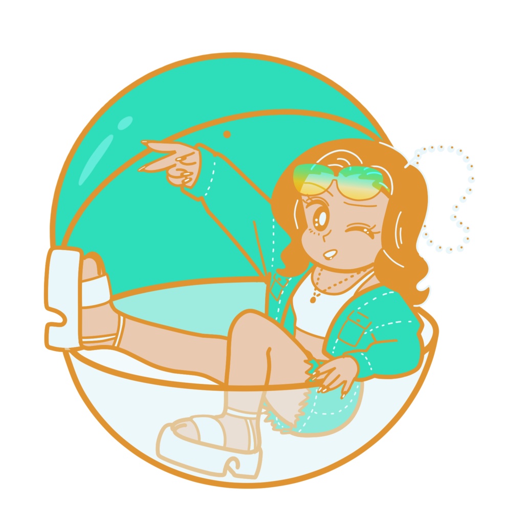 ギャルのジップパーカー(ホワイト/グレー/ブラック)