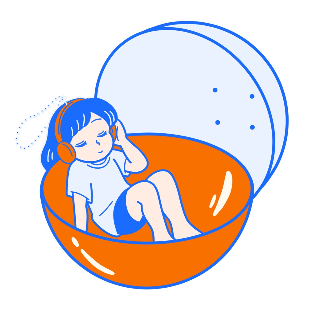 音楽のある生活イラストラグランT