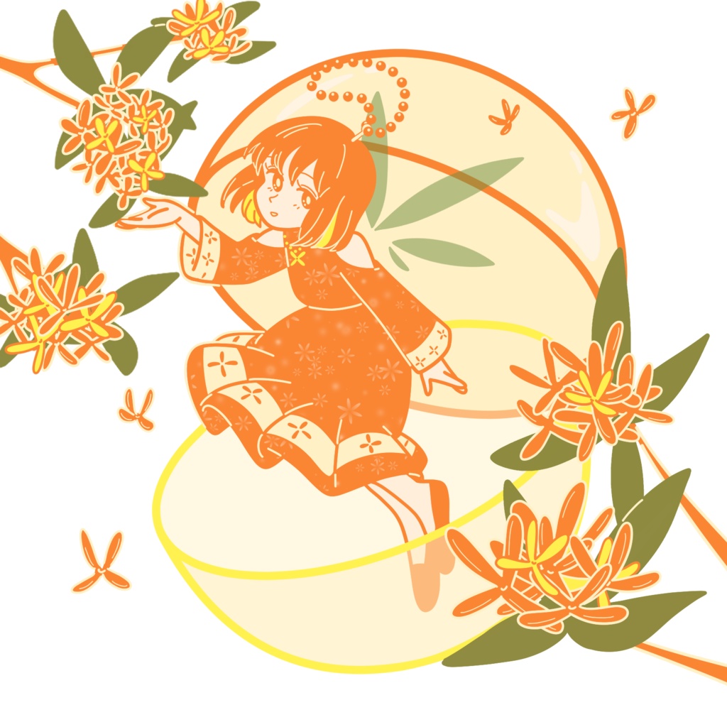 金木犀の妖精パスケース