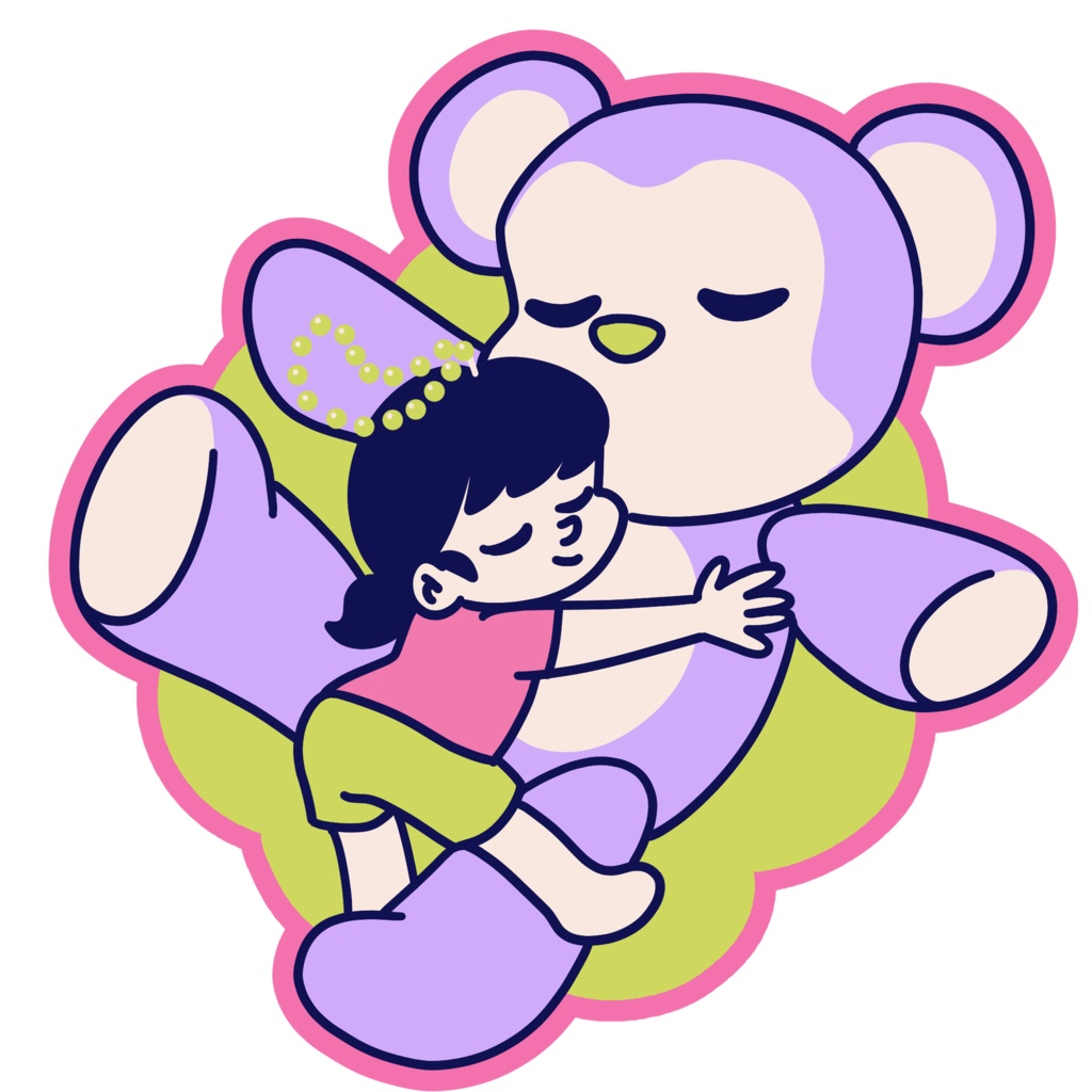 ギュッとするワンポイントT(アッシュ/ライトピンク)