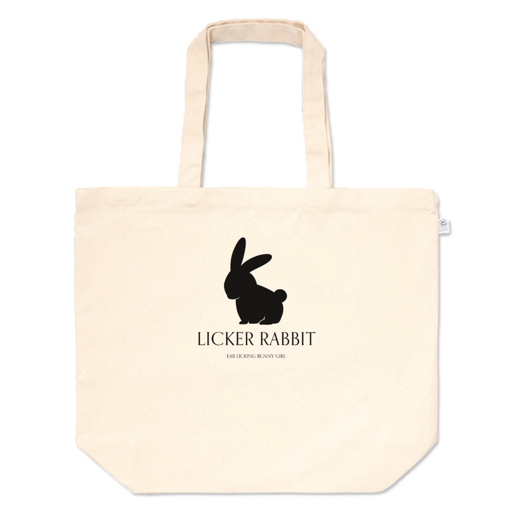 LICKER RABBITロゴ入りトートバッグ