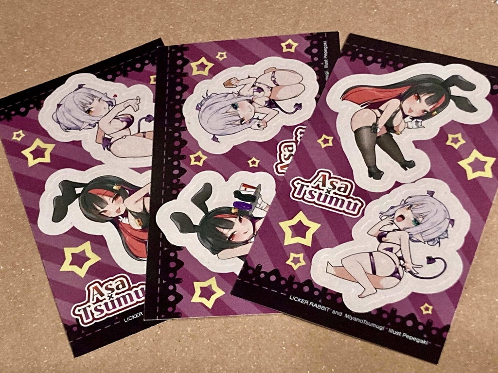 【SODバーイベント】あさ×つむステッカー3枚セット